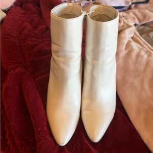 Elegant Cream Ankle Booties